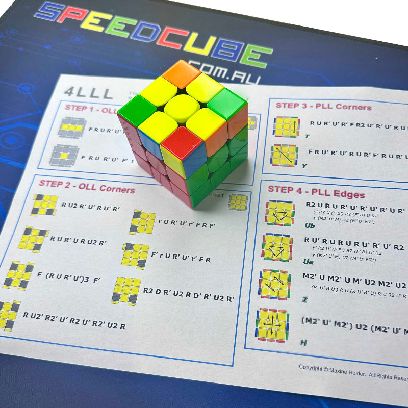 CFOP Beginners Algorithm Sheet For 3x3 4LLL PDF DOWNLOAD